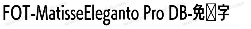 FOT-MatisseEleganto Pro DB字体转换
